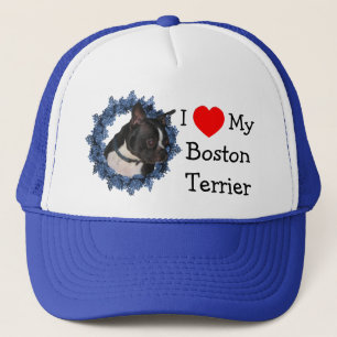 I Love Heart My Boston Terrier Chien Casquette
