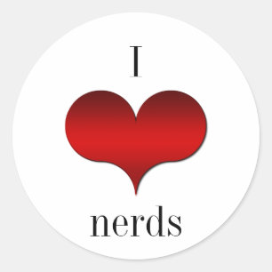 I Love (Heart) Nerds Stickers