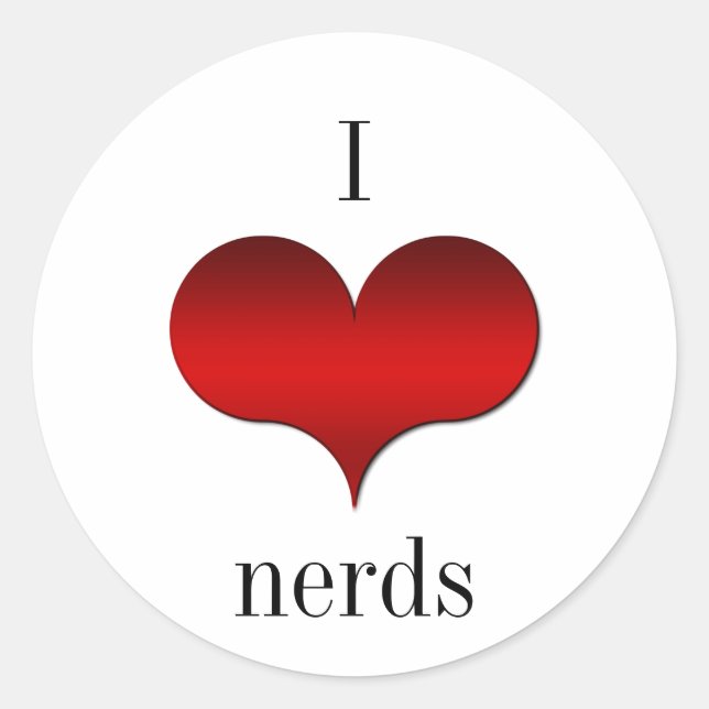 I Love (Heart) Nerds Stickers (Devant)
