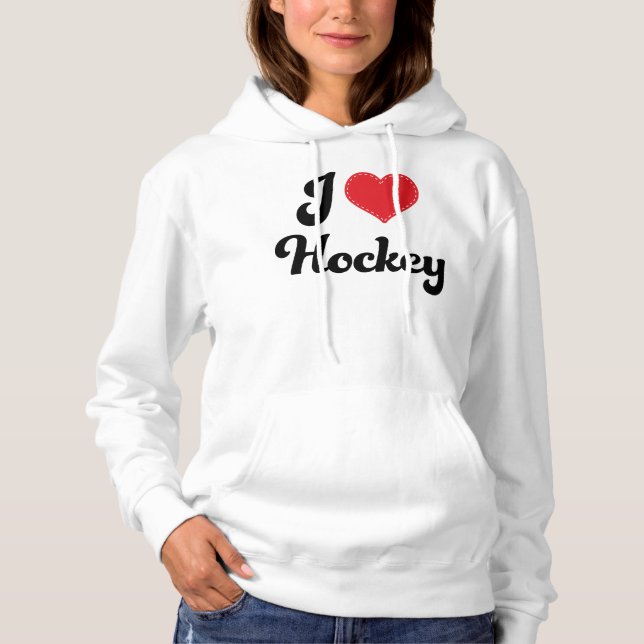 I Love Hockey Ladies Sweat - shirt à capuche (Devant)