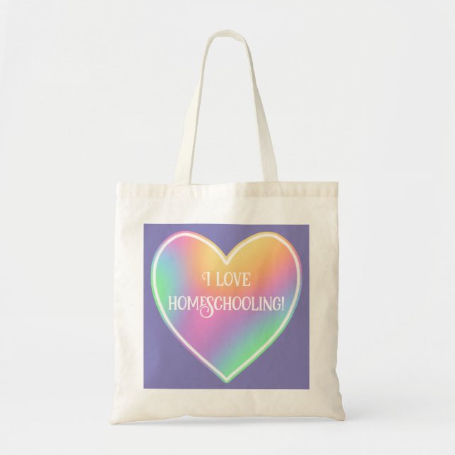 I Love Homeschooling Heart Sac fourre-tout (Devant)