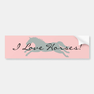 I Love Horses Bumper Sticker