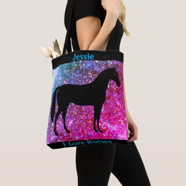 I Love Horses Sparkle Sac fourre-tout (De près)