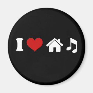 I Love House Music Magnet   Cadeaux de la fête d'I