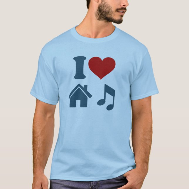 I Love House Music T-Shirt | Dance Ibiza DJ Cadeau (Devant)