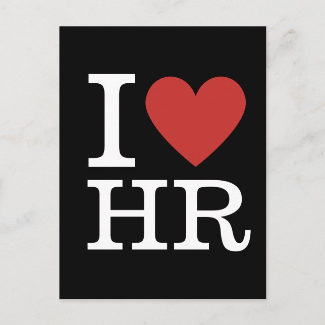 I ❤️ Love HR - Département RH - Carte de voeux (Devant)