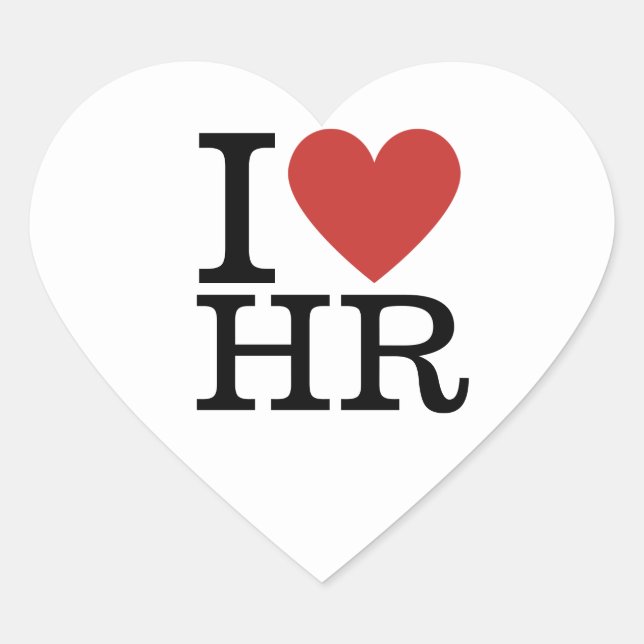 I ❤️ Love HR Heart Sticker - RH Département/Person (Devant)