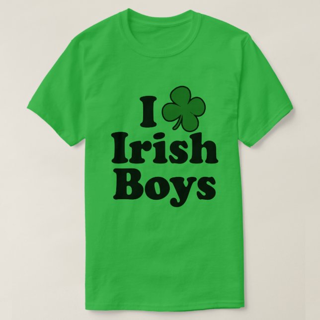I Love Irish Boys mignon T-Shirt Shamrock (Design devant)