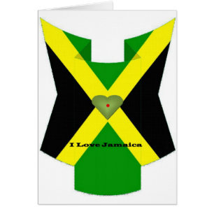 I Love Jamaica National Flag Colors