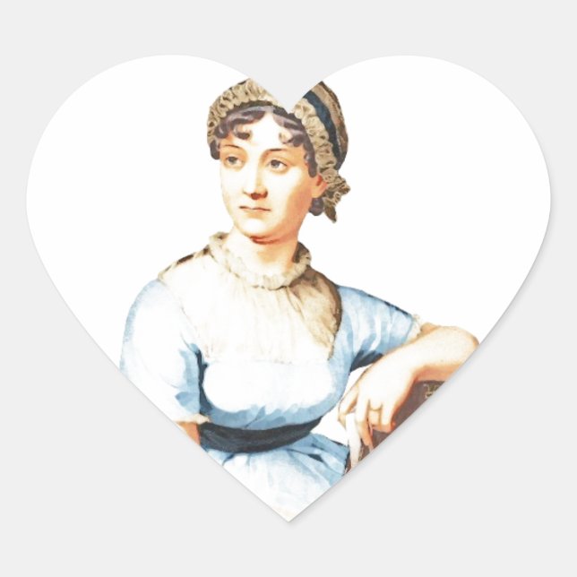 I Love Jane Austen Sticker (Devant)