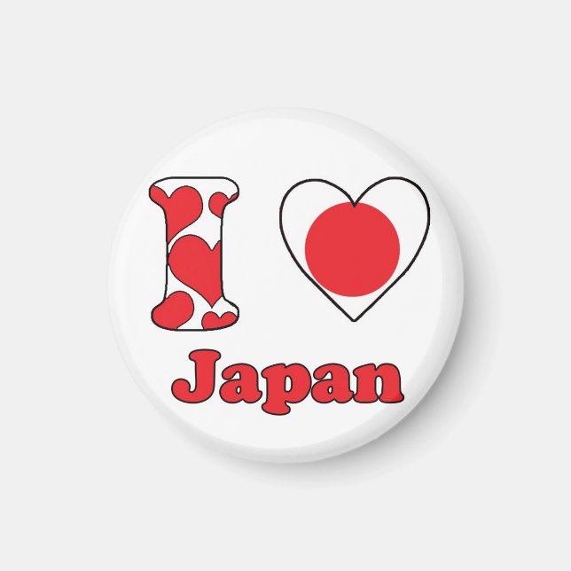 I love Japan magnet (Devant)