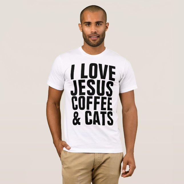 I LOVE JESUS COFFEE & T-shirts CATS (Devant entier)