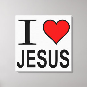 I Love Jesus enveloppé toile