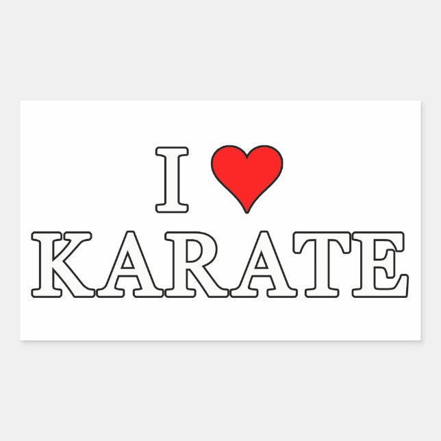 I Love Karate Sticker (Devant)