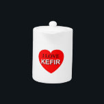 I Love Kefir<br><div class="desc">J'adore le kefir. Le kéfir est une boisson probiotique naturelle à base de lait. Image de coeur rouge avec texte.</div>