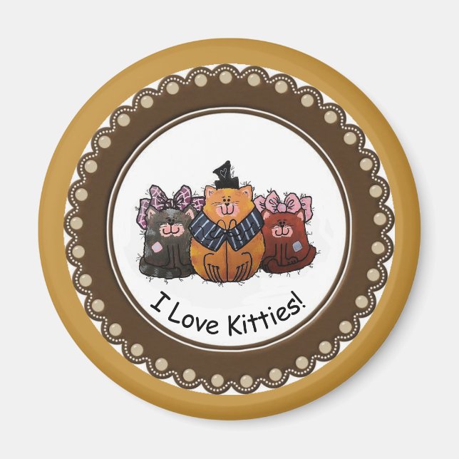 I Love Kitties Magnet (Devant)