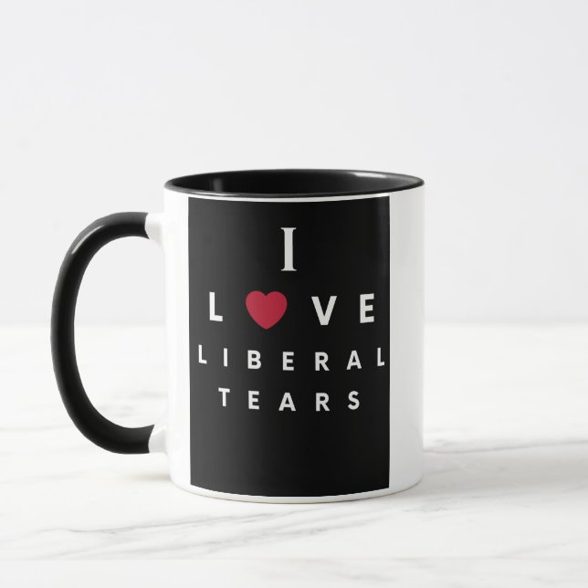 I Love Liberal Tears tasse de café 11oz (Gauche)