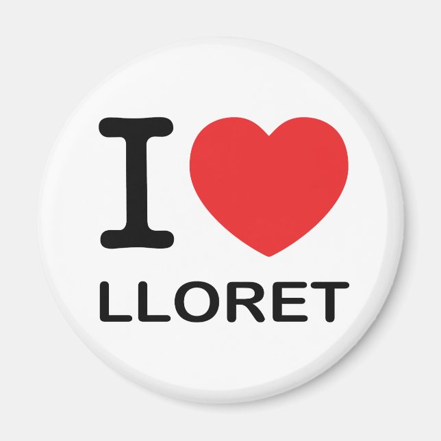 I Love Lloret - Aimant (Devant)