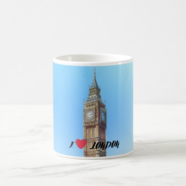 I Love London Mug – Big Ben Illustration Souvenir  (Centre)