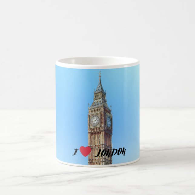 I Love London Mug – Big Ben Illustration Souvenir  (Centre)