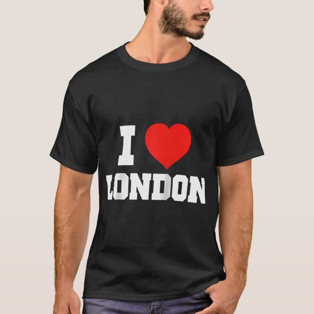 I Love London T-Shirts Raglan Baseball (Devant)