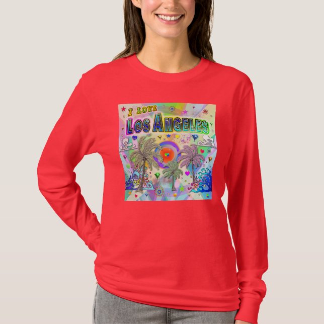 I LOVE Los Angeles Deep Dream T-Shirt (Devant)