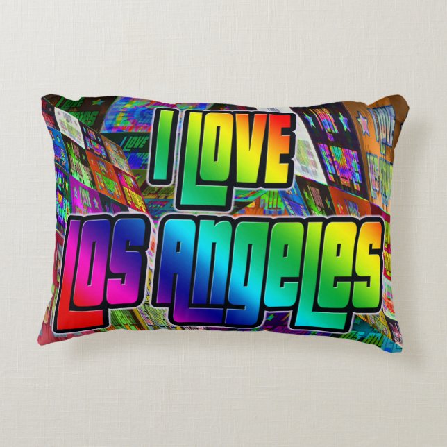 I LOVE Los Angeles Twist Coussin (Dos)