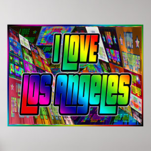 I LOVE Los Angeles Twist Poster