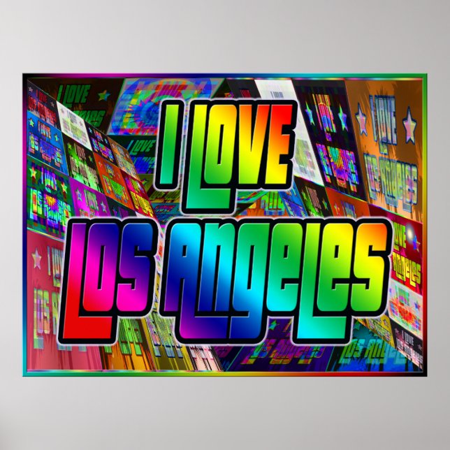 I LOVE Los Angeles Twist Poster (Devant)