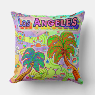 I LOVE Los Angeles Vacation Coussin cible