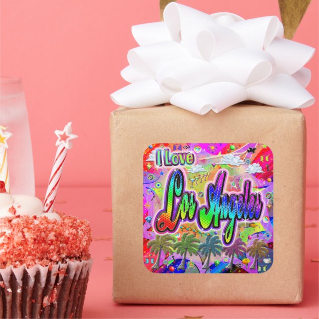 I LOVE Los Angeles Vista Express Sticker (Fête)