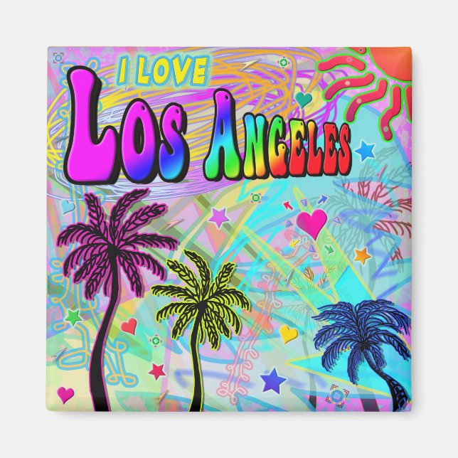 I LOVE Los Angeles Vivid Romance Magnet (Devant)
