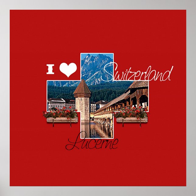 I love Lucerne, Suisse - Poster (Devant)