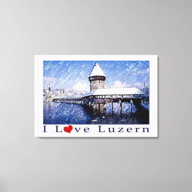I Love Luzern - Toile Enveloppée (Recto)