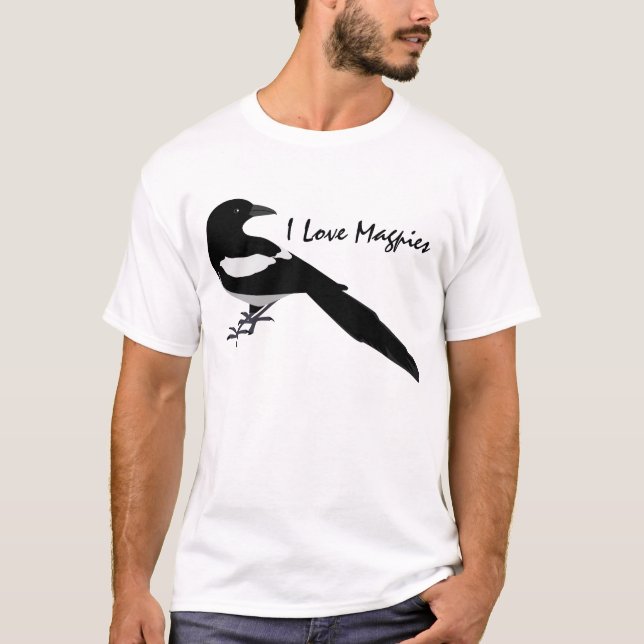 I Love Magpies T-Shirt (Devant)