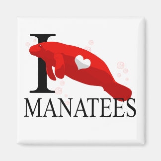 I Love Manatees Magnets