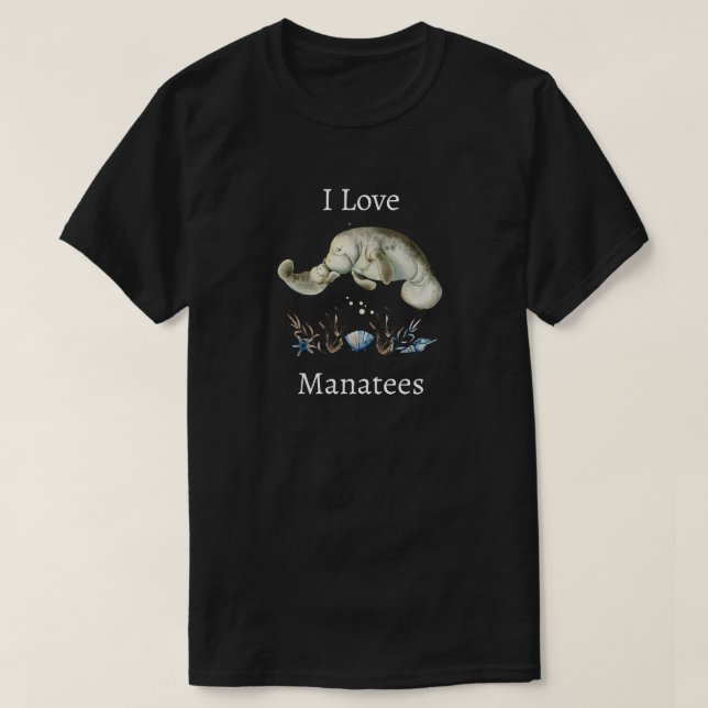 I Love Manatees T-shirt (Design devant)
