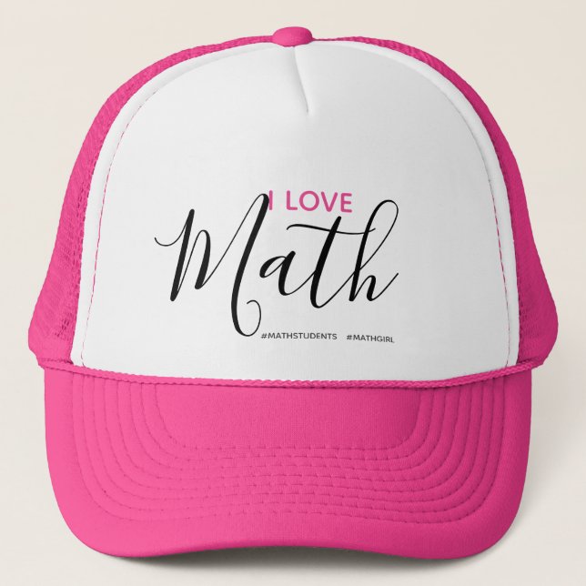 I Love Math - Math Girl Casquette (Devant)