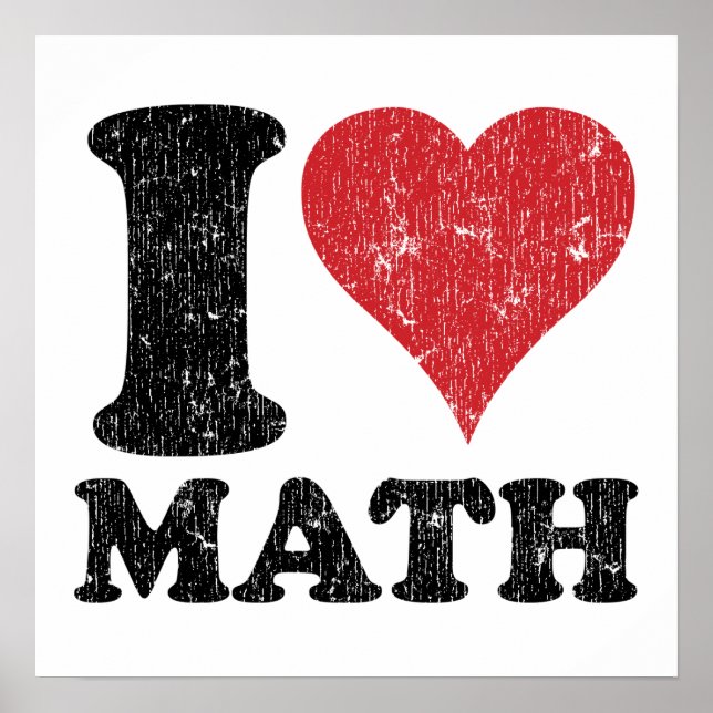 I Love Math Poster Imprimer (Devant)