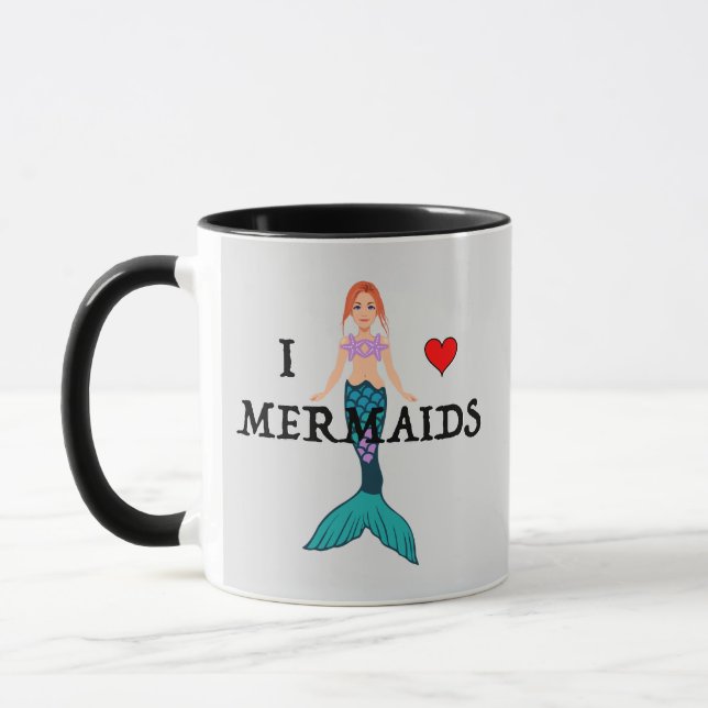 I Love Mermaids Design - Combo Mug (Gauche)