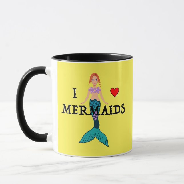 I Love Mermaids Design - Combo Mug (Gauche)