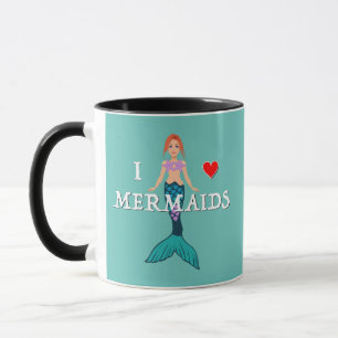 I Love Mermaids Design - Combo Mug
