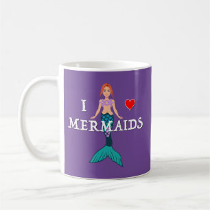 I Love Mermaids Design - Mug Classique