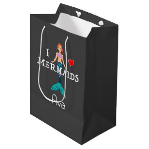 I Love Mermaids Design - Sac Cadeau - Moyen