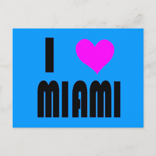 I Love Miami Florida carte postale