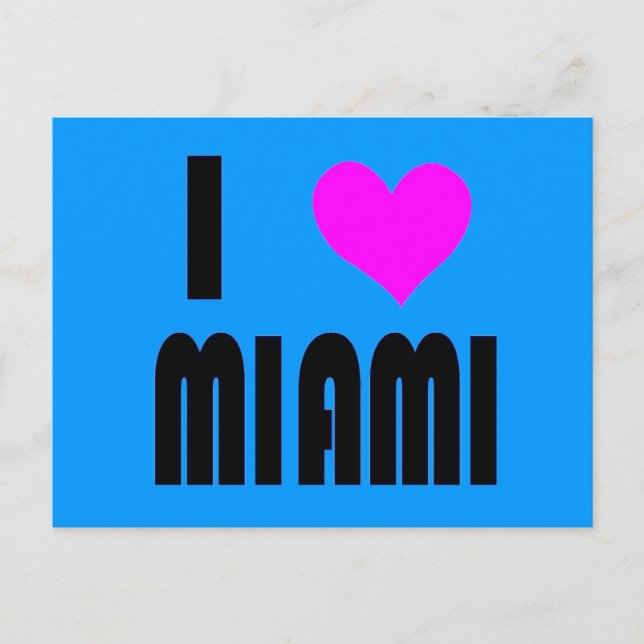 I Love Miami Florida carte postale (Devant)