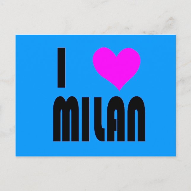 I Love Milan Italie carte postale (Devant)