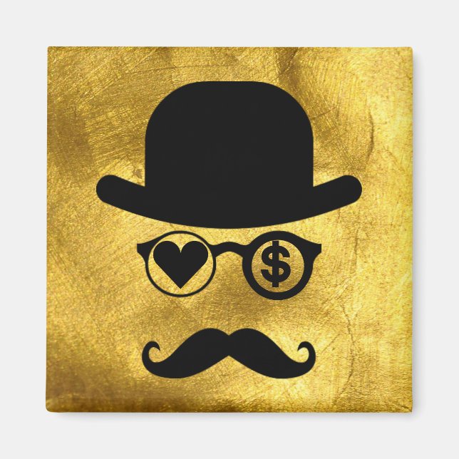 I Love Money Magnet Mustache (Devant)