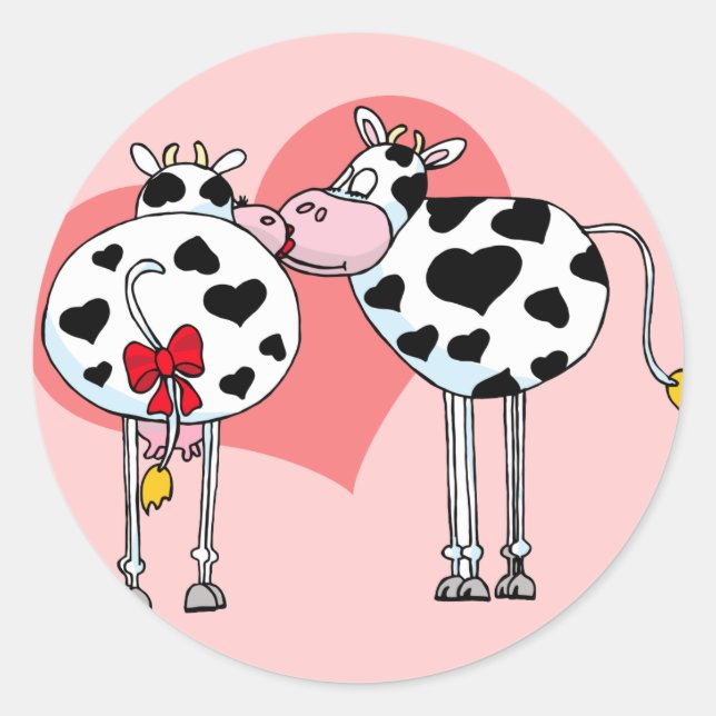 I Love Moo Valentines Stickers (Devant)
