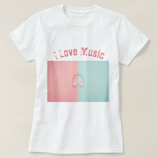 I Love Music T-Shirt (Design devant)